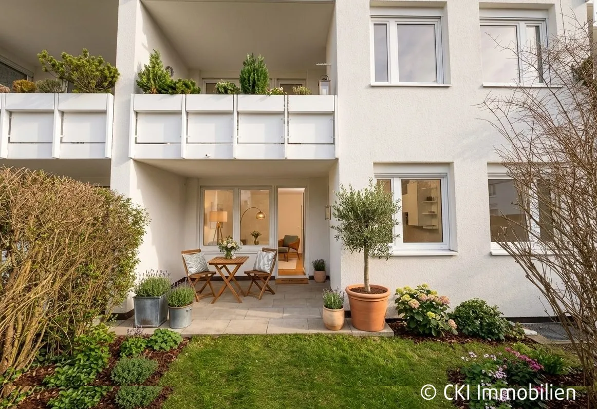 Immobilienangebot - München - Alle - München-Pasing! Freie 2 Zi.-ETW mit
Terrasse und kleinem Garten
in ruhiger Lage