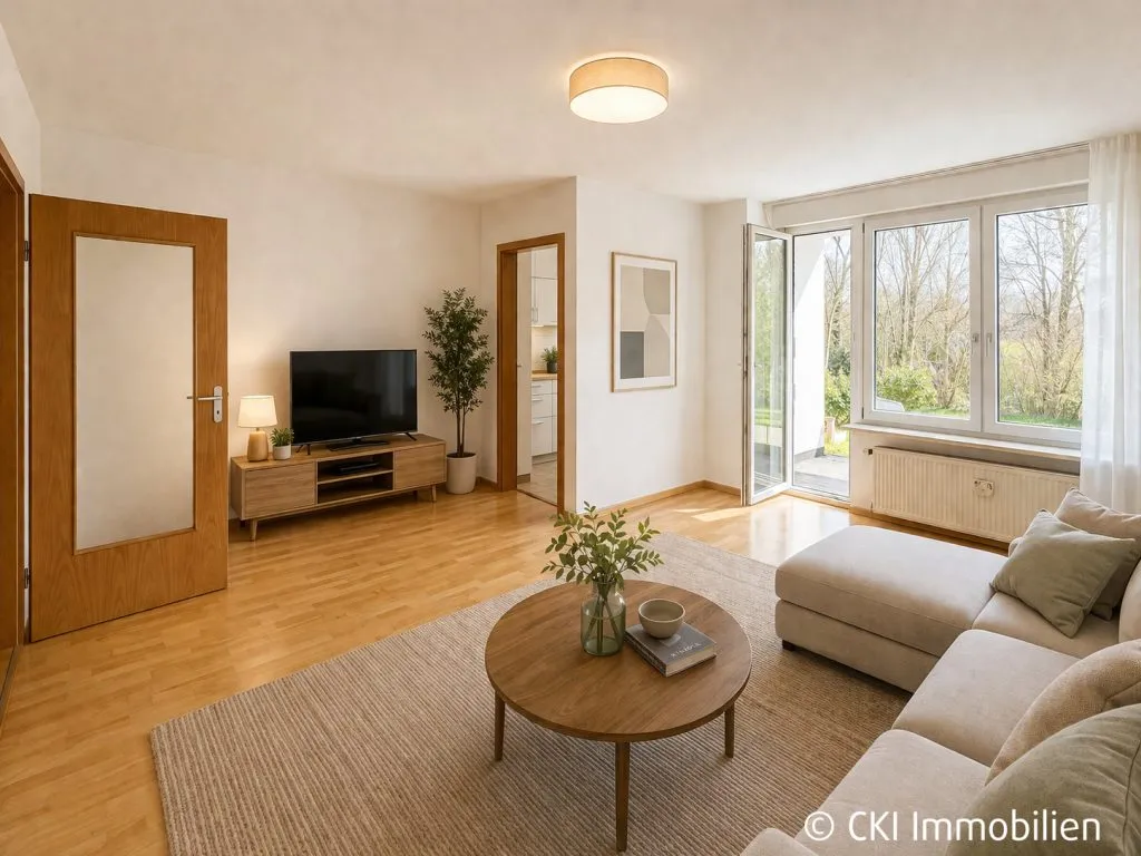 Immobilienangebot - München - Alle - München-Pasing! Freie 2 Zi.-ETW mit
Terrasse und kleinem Garten
in ruhiger Lage
