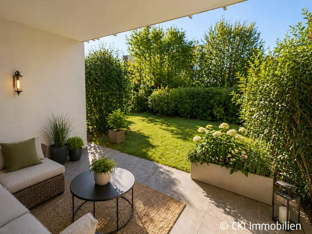 Immobilienangebot - München - Alle - München-Pasing! Freie 2 Zi.-ETW mit
Terrasse und kleinem Garten
in ruhiger Lage