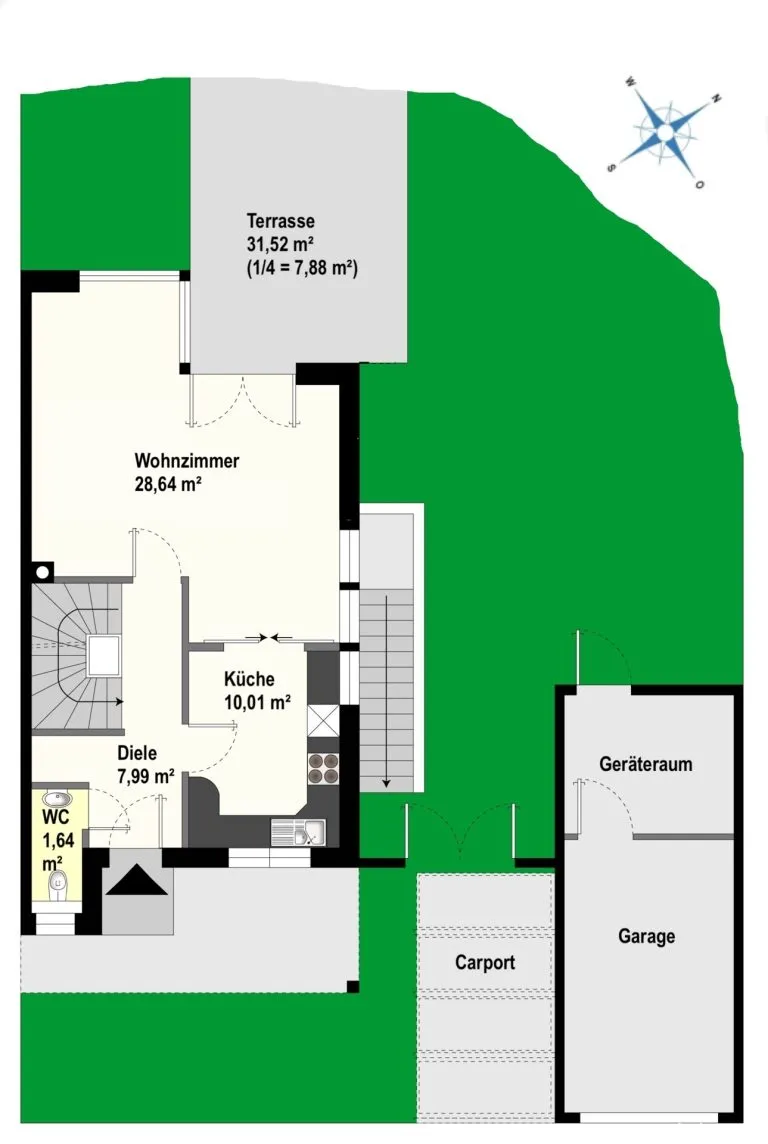 Immobilienangebot - Krailling - Alle - Krailling: Großzügige DHH mit Dachstudio, Hobbyraum & großem Grundstück – provisionsfrei für Käufer