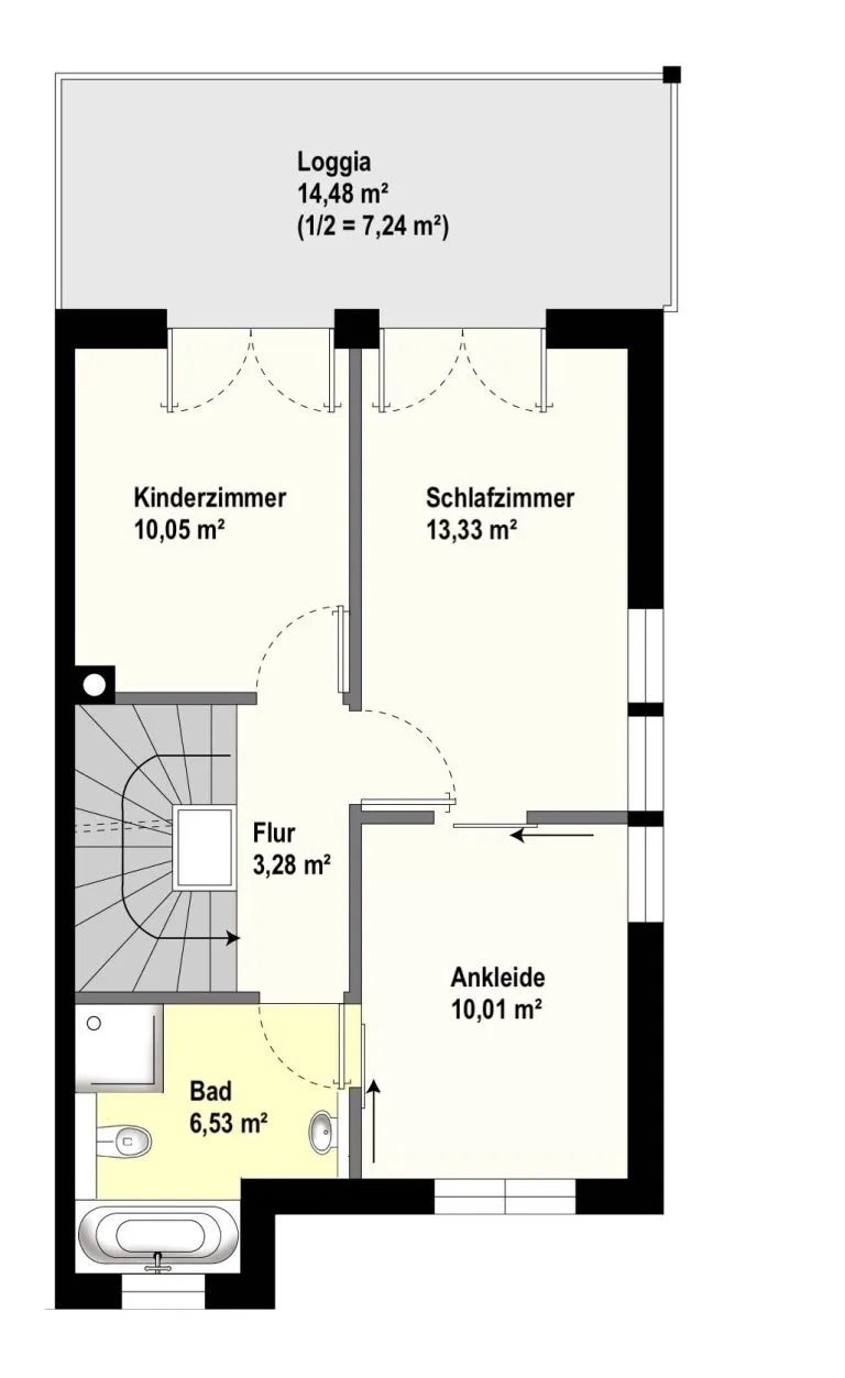 Immobilienangebot - Krailling - Alle - Krailling: Großzügige DHH mit Dachstudio, Hobbyraum & großem Grundstück – provisionsfrei für Käufer