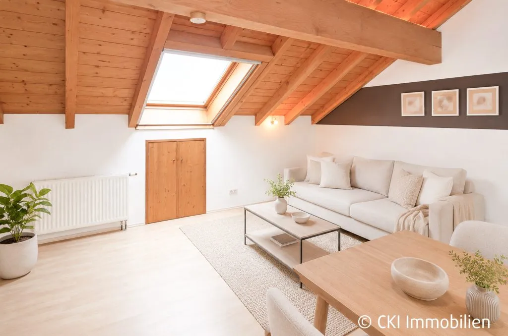 Immobilienangebot - Weßling - Alle - Ländlich Wohnen in Hochstadt 
4 Zi.-DG-Wohnung mit Südbalkon und freiem Blick
