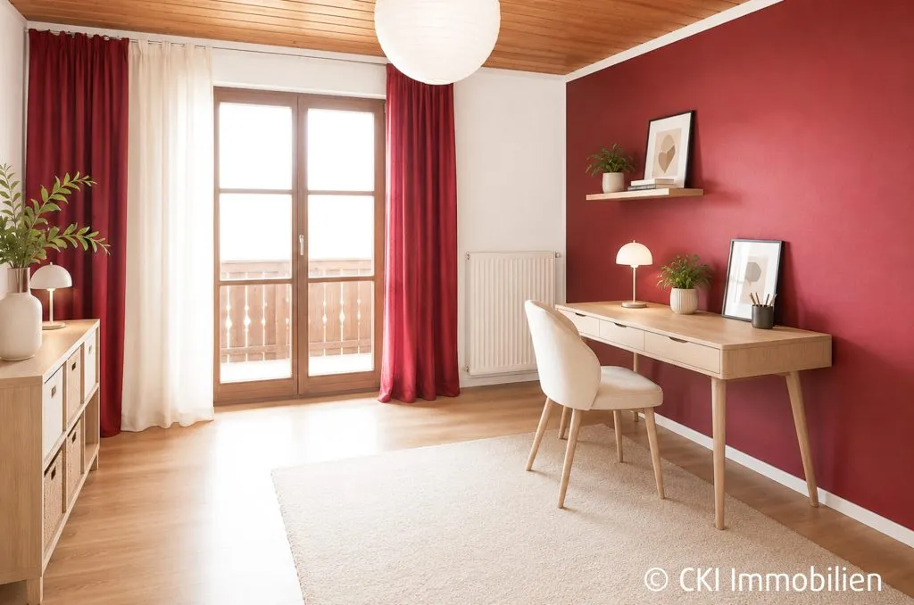 Immobilienangebot - Weßling - Alle - Ländlich Wohnen in Hochstadt 
4 Zi.-DG-Wohnung mit Südbalkon und freiem Blick