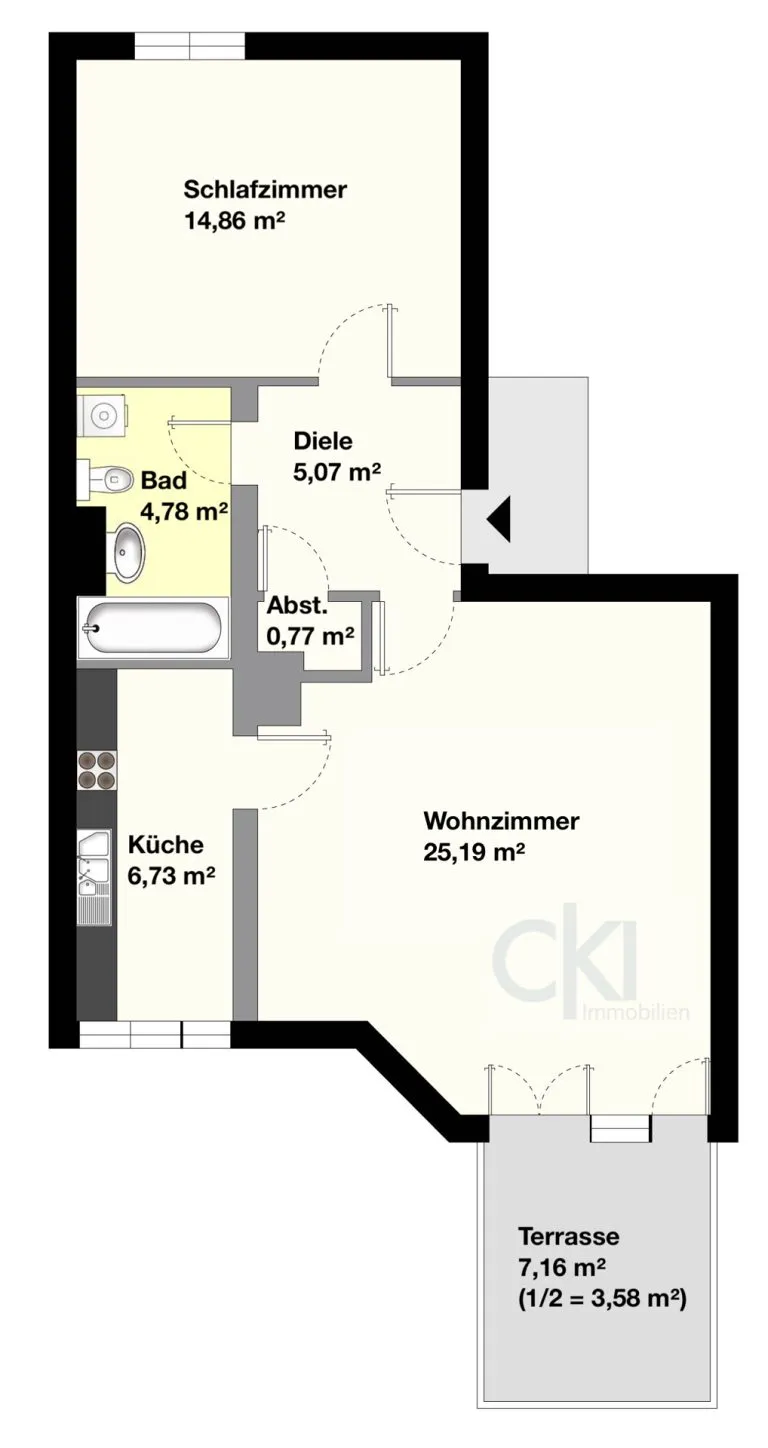 Immobilienangebot - München - Alle - Charmante 2-Zi.-Gartenwohnung mit Terrasse in München-Hadern – ruhig gelegen & nur 600 Meter zur U6!